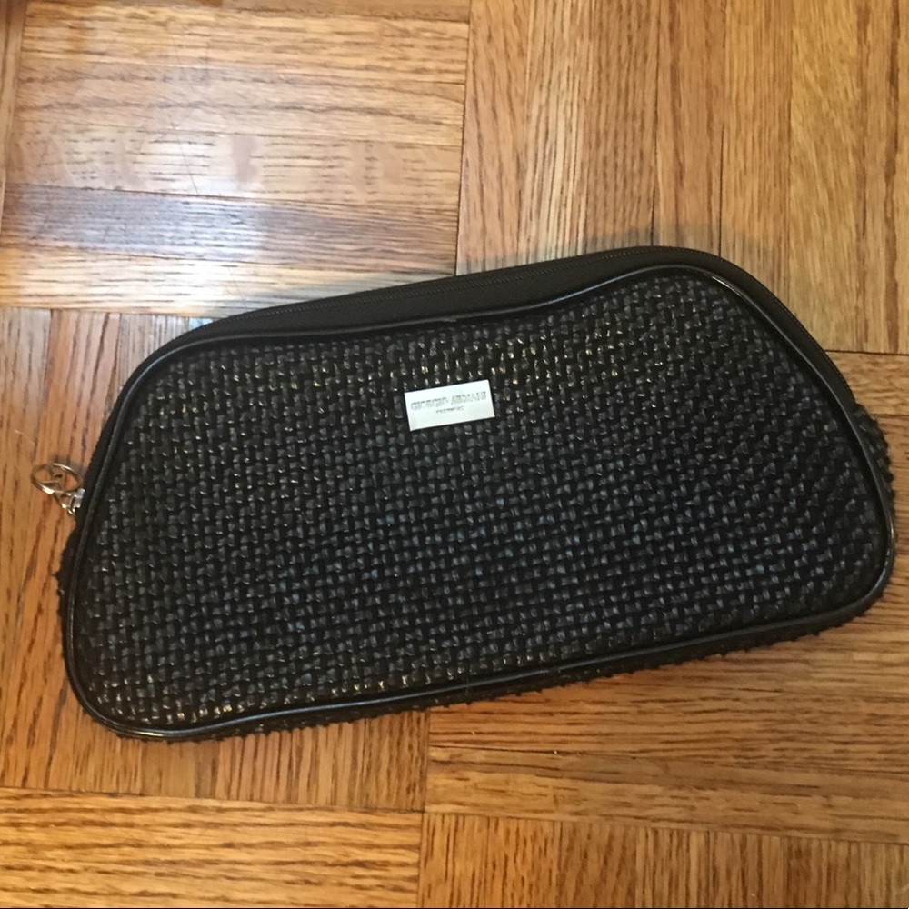 Giorgio Armani black makeup bag